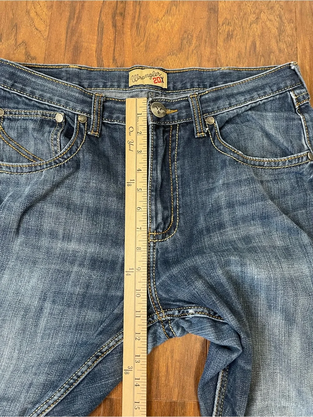 Wranglers 20X Mens Medium Dark Wash Denim Western Jeans Size 34x34 Regular